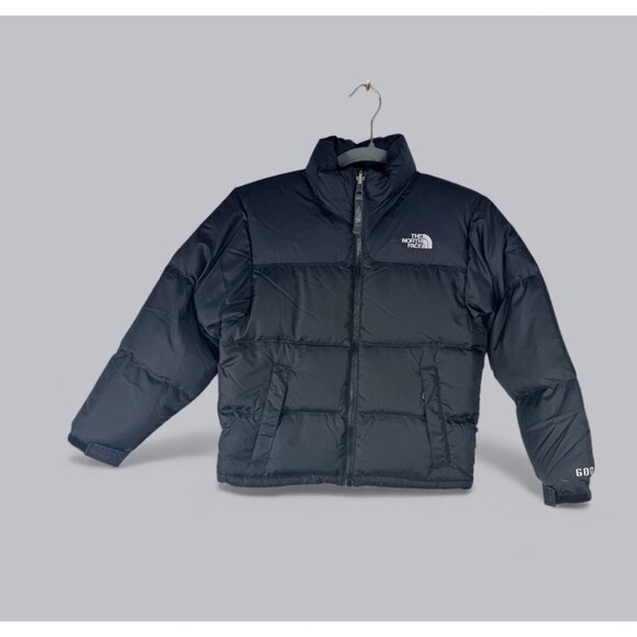 The North Face Boys Black Nuptse Jacket 600 Fill Goose Down Size Large (12) NWT - Picture 1 of 6